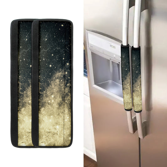 Full Moon And Night Stars Print Refrigerator Handle Covers