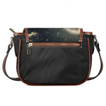 Full Moon And Night Stars Print Saddle Bag