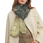 Full Moon And Night Stars Print Scarf