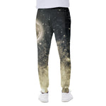 Full Moon And Night Stars Print Scuba Joggers