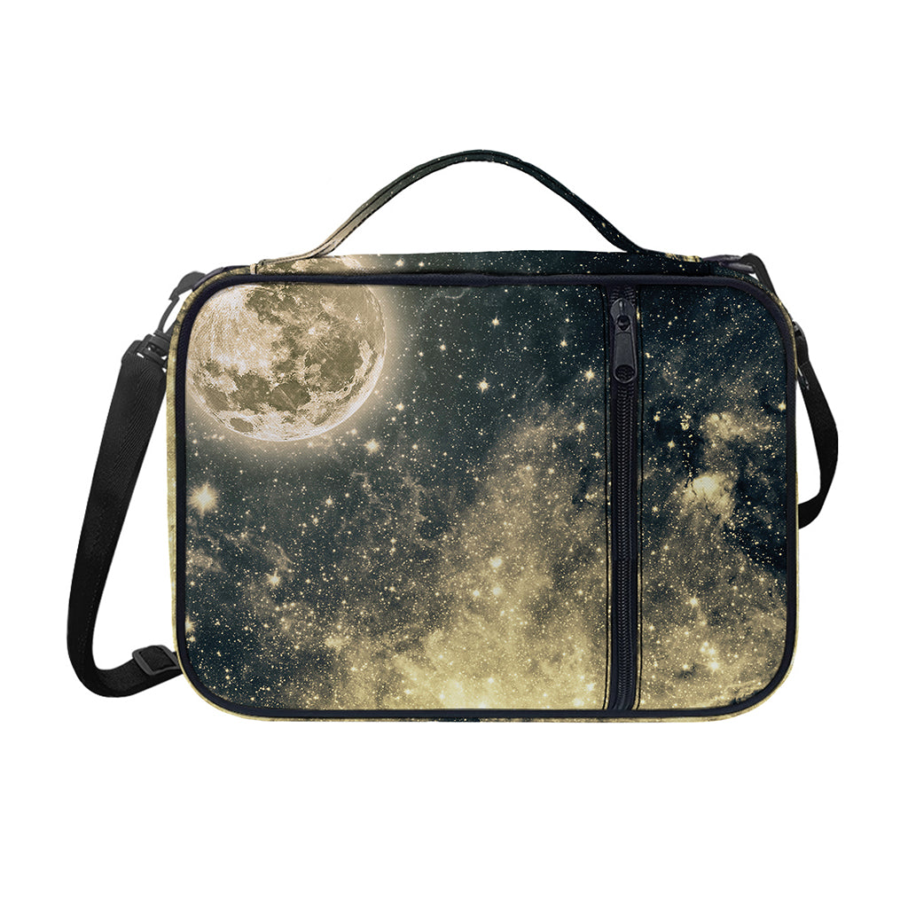 Full Moon And Night Stars Print Shoulder Strap Bible Bag