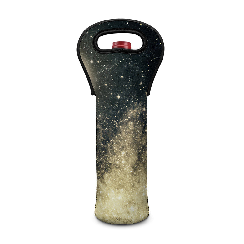 Full Moon And Night Stars Print Single Neoprene Wine Tote