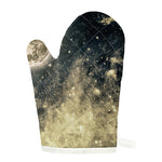 Full Moon And Night Stars Print Single Oven Mitt