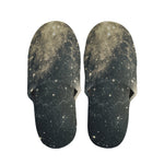 Full Moon And Night Stars Print Slippers