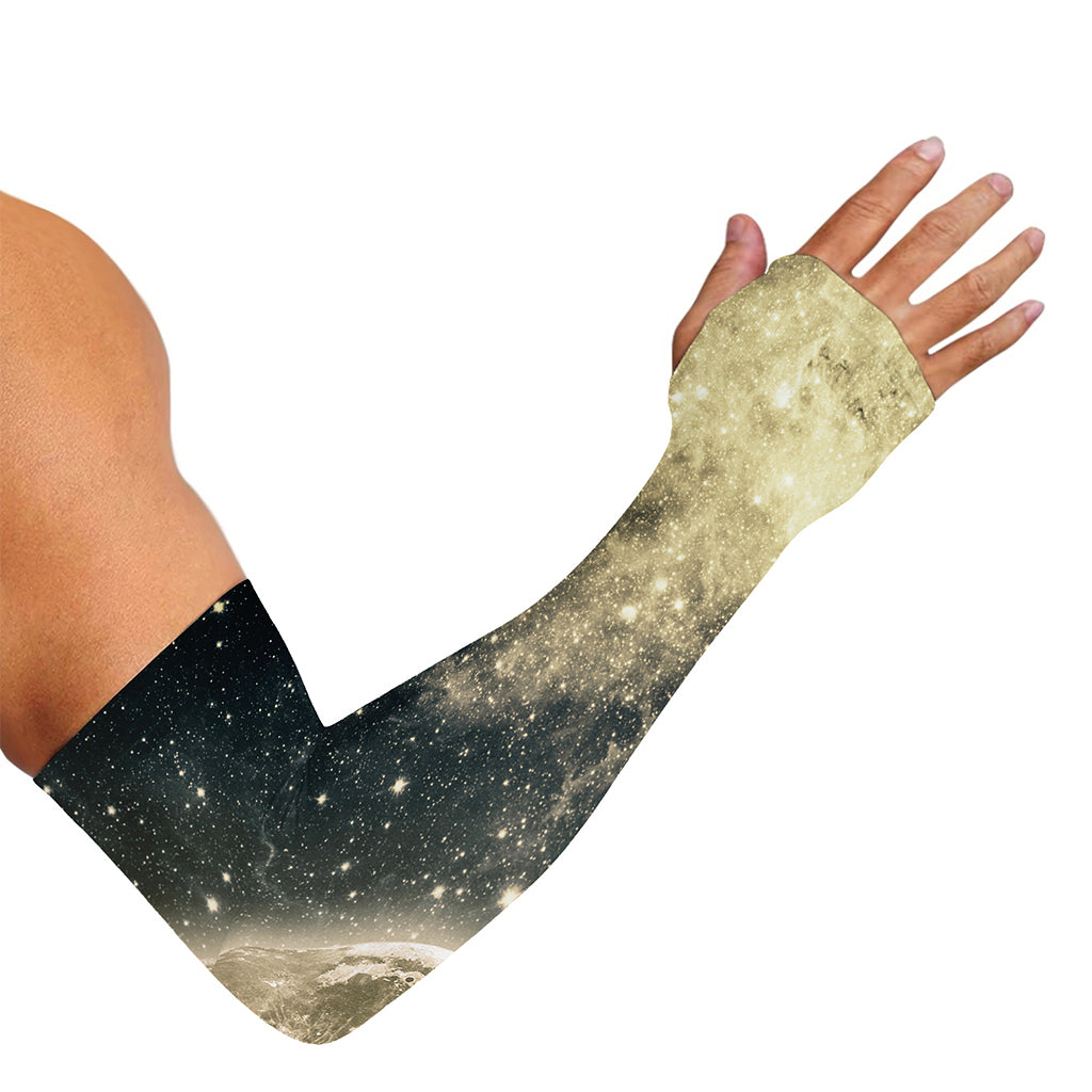 Full Moon And Night Stars Print Sun Protection Arm Sleeves