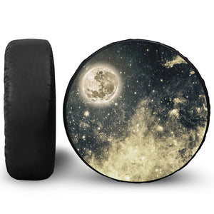 Full Moon And Night Stars Print Tire Cover