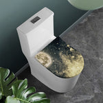 Full Moon And Night Stars Print Toilet Lid Cover