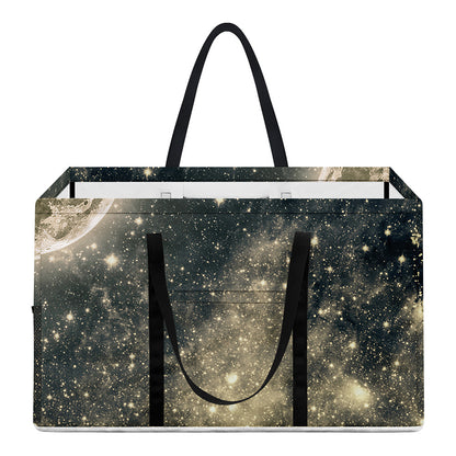 Full Moon And Night Stars Print Utility Tote Bag