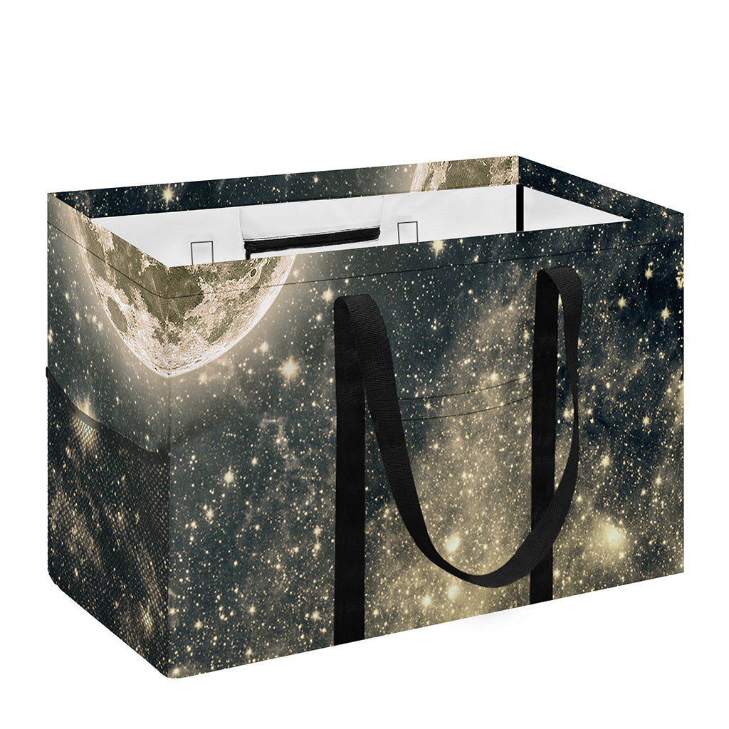 Full Moon And Night Stars Print Utility Tote Bag