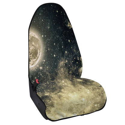 Full Moon And Night Stars Print Waterproof Car Seat Cover