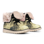 Full Moon And Night Stars Print Winter Boots