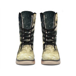 Full Moon And Night Stars Print Winter Boots