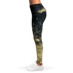 Full Moon And Night Stars Print Women's Leggings