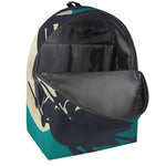 Full Moon Halloween Flying Witch Print Backpack