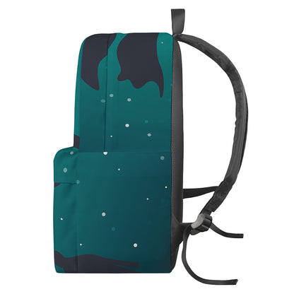 Full Moon Halloween Flying Witch Print Backpack