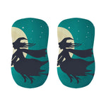 Full Moon Halloween Flying Witch Print Bar Stool Covers