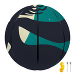 Full Moon Halloween Flying Witch Print Basketball