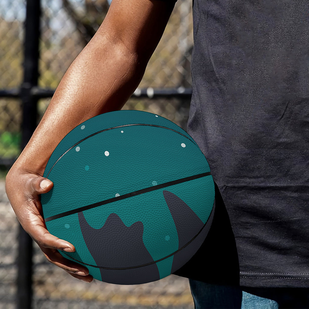 Full Moon Halloween Flying Witch Print Basketball