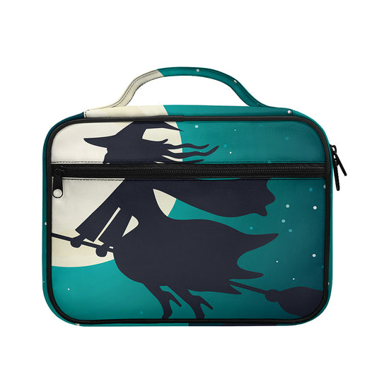Full Moon Halloween Flying Witch Print Briefcase Bible Bag