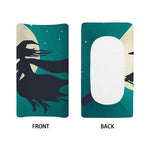 Full Moon Halloween Flying Witch Print Changing Pad Cover