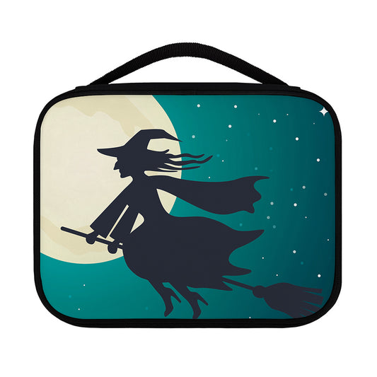 Full Moon Halloween Flying Witch Print Classic Bible Case
