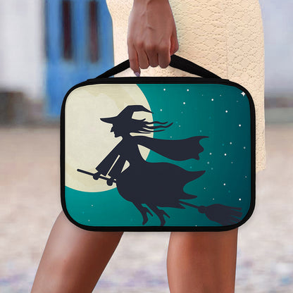 Full Moon Halloween Flying Witch Print Classic Bible Case