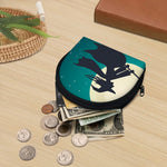 Full Moon Halloween Flying Witch Print Coin Purse