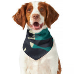 Full Moon Halloween Flying Witch Print Dog Bandana