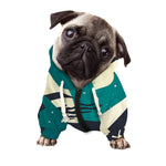 Full Moon Halloween Flying Witch Print Dog Zip Up Hoodie