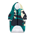 Full Moon Halloween Flying Witch Print Dog Zip Up Hoodie