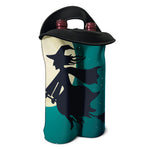 Full Moon Halloween Flying Witch Print Double Neoprene Wine Tote