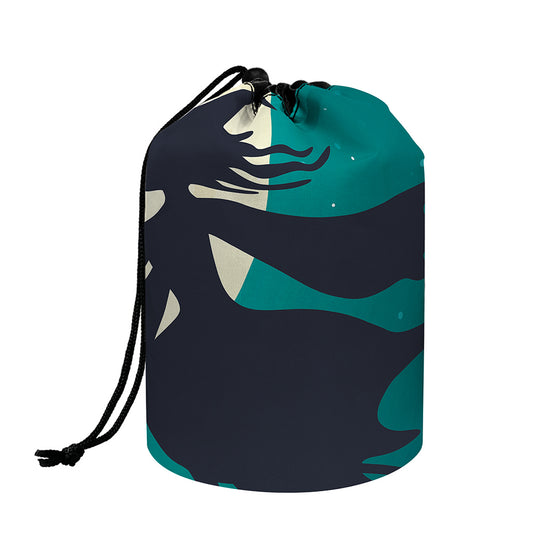 Full Moon Halloween Flying Witch Print Drawstring Makeup Bag