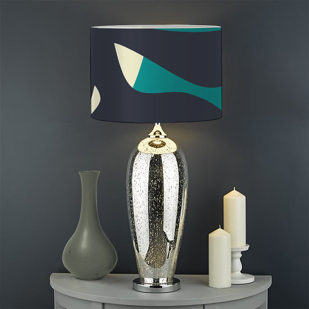 Full Moon Halloween Flying Witch Print Drum Lamp Shade