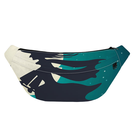 Full Moon Halloween Flying Witch Print Fanny Pack
