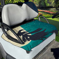 Full Moon Halloween Flying Witch Print Golf Cart Seat Cover