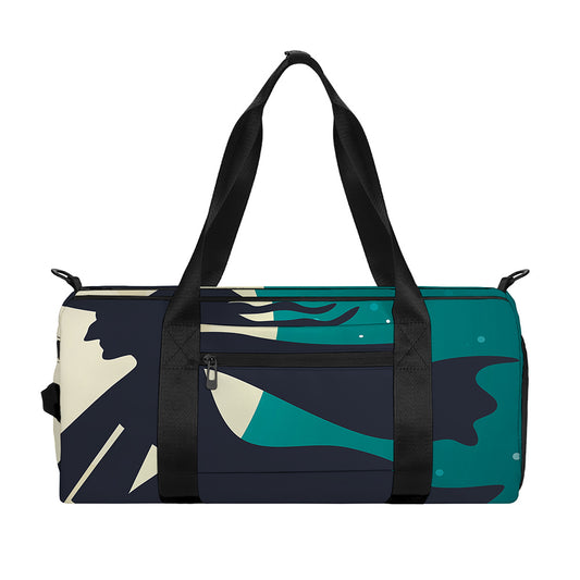 Full Moon Halloween Flying Witch Print Gym Bag
