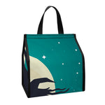 Full Moon Halloween Flying Witch Print Insulated Lunch Tote