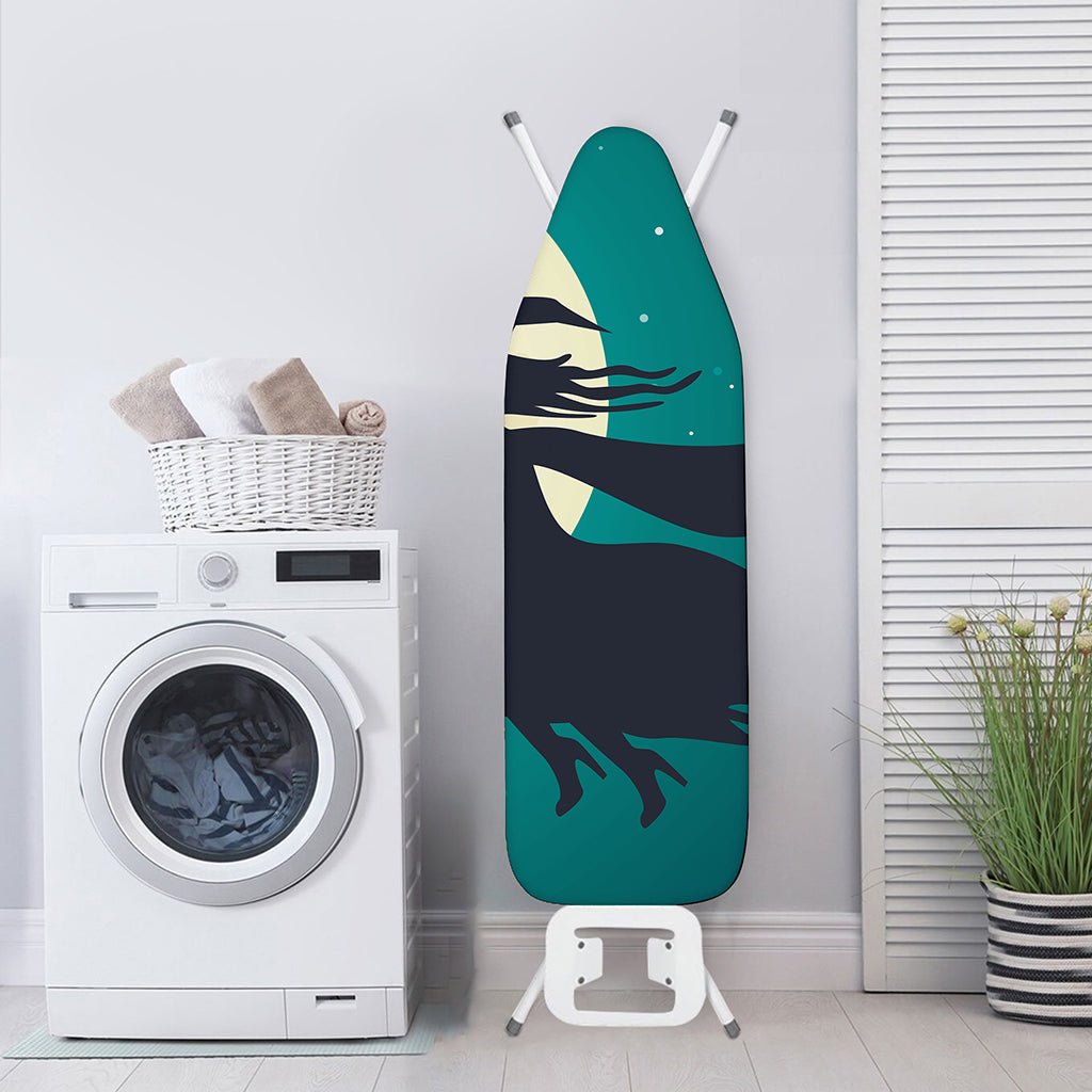 Full Moon Halloween Flying Witch Print Ironing Board Cover