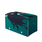 Full Moon Halloween Flying Witch Print Leather Tissue Box Cover