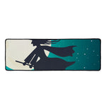 Full Moon Halloween Flying Witch Print Long Kitchen Mat