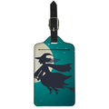 Full Moon Halloween Flying Witch Print Luggage Tag
