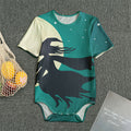 Full Moon Halloween Flying Witch Print Men's Bodysuit