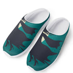 Full Moon Halloween Flying Witch Print Mesh Casual Shoes