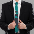 Full Moon Halloween Flying Witch Print Necktie
