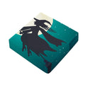 Full Moon Halloween Flying Witch Print Outdoor Seat Cushion Cover