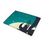 Full Moon Halloween Flying Witch Print Pet Cooling Mat Cover