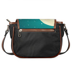 Full Moon Halloween Flying Witch Print Saddle Bag