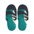 Full Moon Halloween Flying Witch Print Slippers