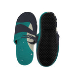 Full Moon Halloween Flying Witch Print Slippers