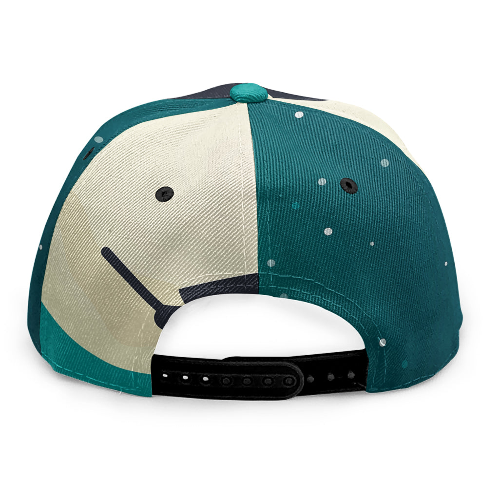 Full Moon Halloween Flying Witch Print Snapback Cap